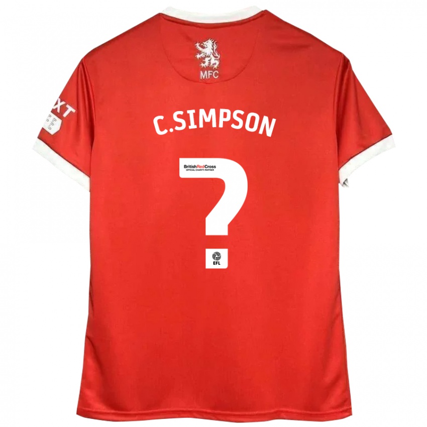 Kinderen Cameron Simpson #0 Rood Wit Thuisshirt Thuistenue 2024/25 T-Shirt