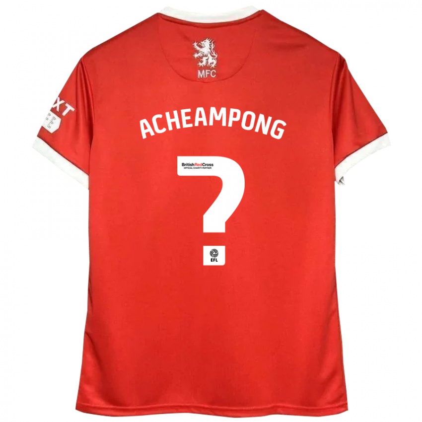 Kinderen Prince Acheampong #0 Rood Wit Thuisshirt Thuistenue 2024/25 T-Shirt