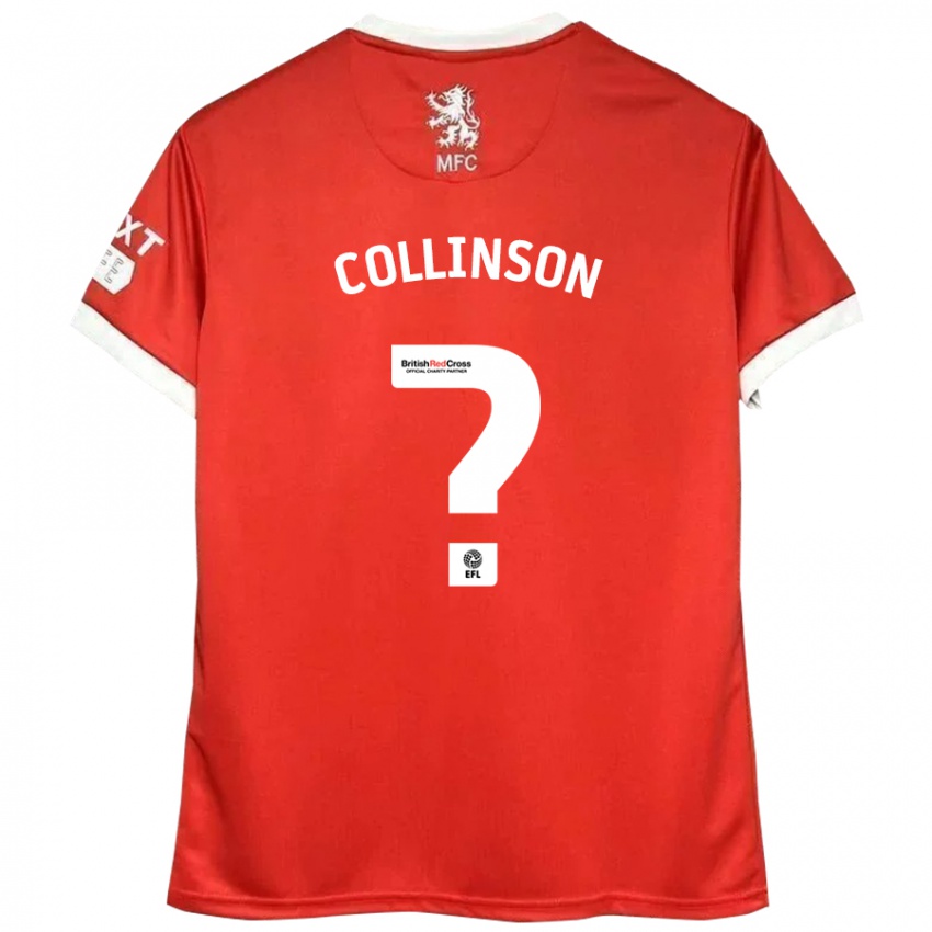 Kinderen Isaac Collinson #0 Rood Wit Thuisshirt Thuistenue 2024/25 T-Shirt