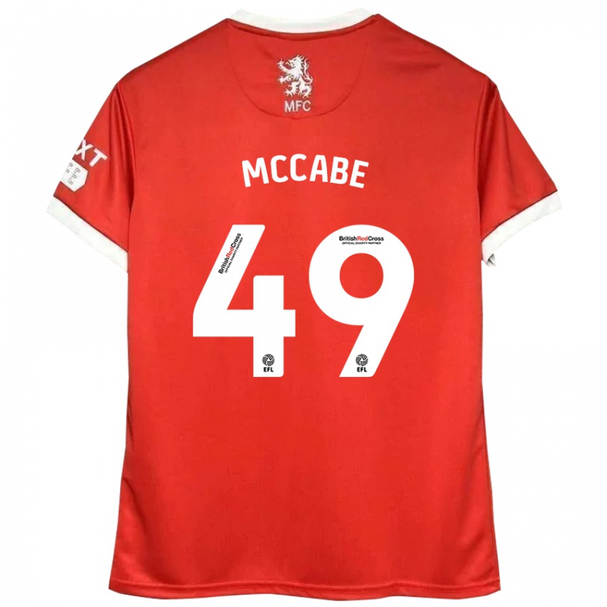 Kinderen Law Mccabe #49 Rood Wit Thuisshirt Thuistenue 2024/25 T-Shirt