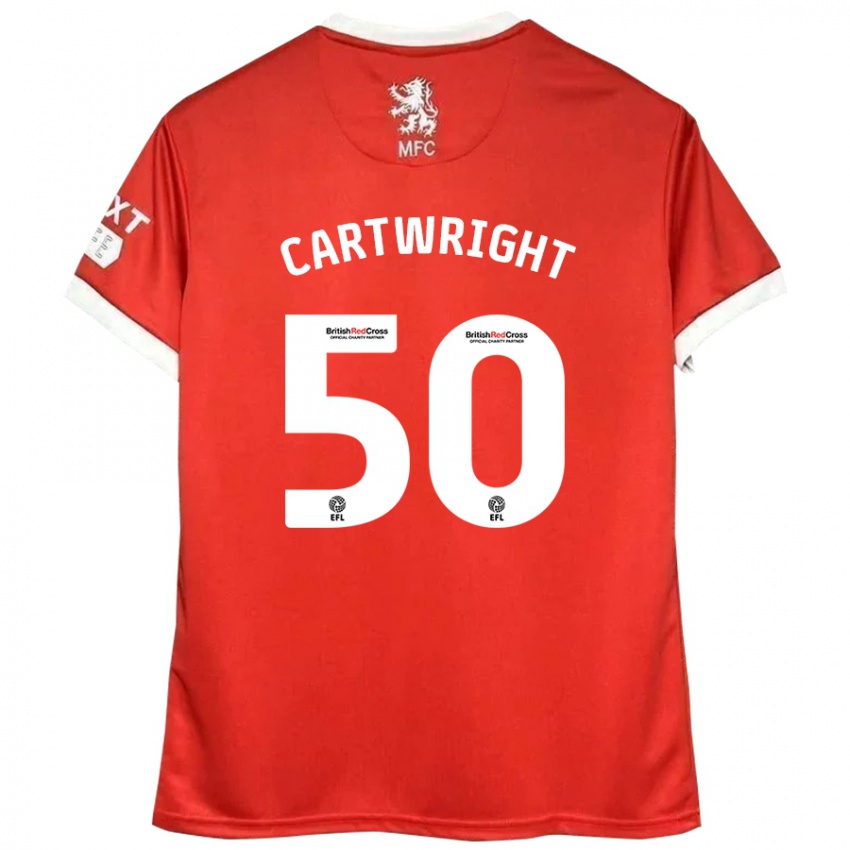 Kinderen Fin Cartwright #50 Rood Wit Thuisshirt Thuistenue 2024/25 T-Shirt