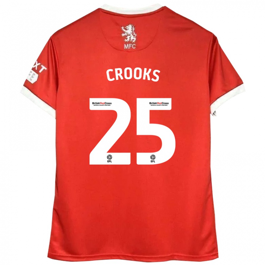 Kinderen Matt Crooks #25 Rood Wit Thuisshirt Thuistenue 2024/25 T-Shirt