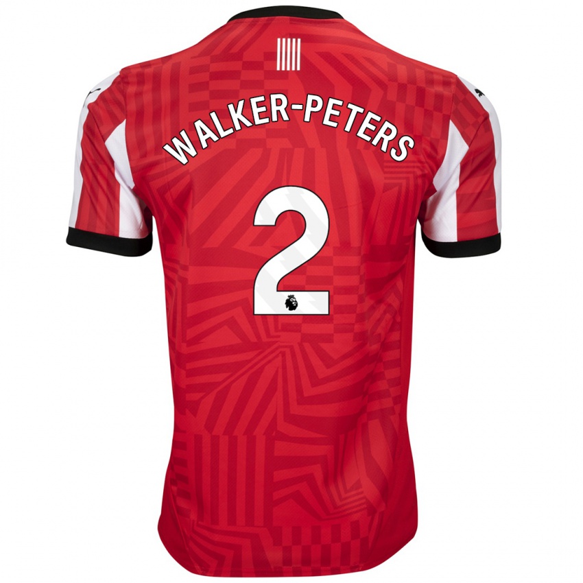 Kinderen Kyle Walker-Peters #2 Rood Wit Thuisshirt Thuistenue 2024/25 T-Shirt