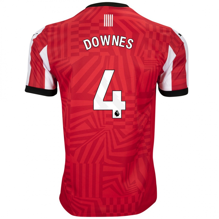 Kinderen Flynn Downes #4 Rood Wit Thuisshirt Thuistenue 2024/25 T-Shirt