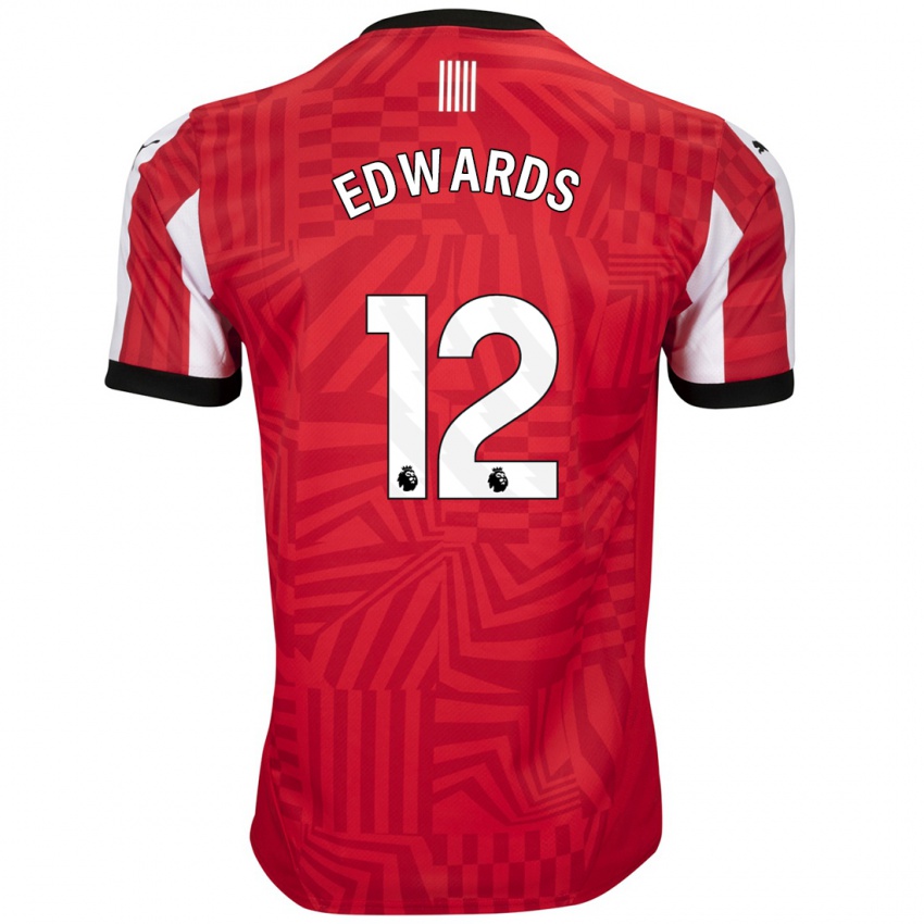 Kinderen Ronnie Edwards #12 Rood Wit Thuisshirt Thuistenue 2024/25 T-Shirt