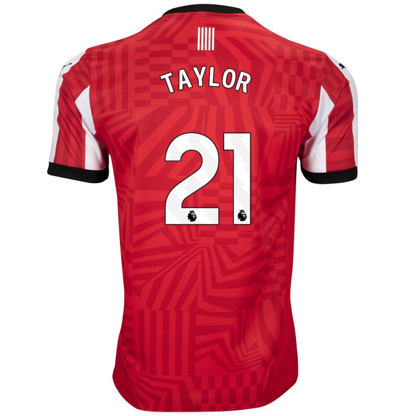 Kinderen Charlie Taylor #21 Rood Wit Thuisshirt Thuistenue 2024/25 T-Shirt