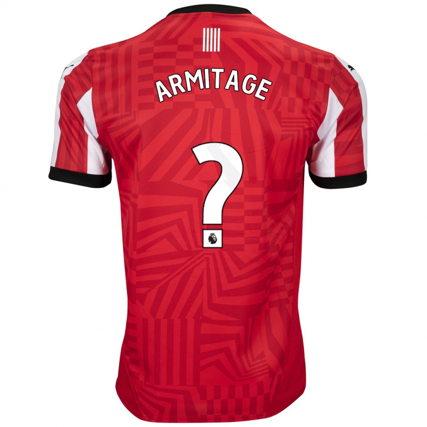 Kinderen Will Armitage #0 Rood Wit Thuisshirt Thuistenue 2024/25 T-Shirt