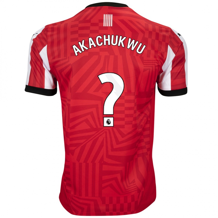 Kinderen Romeo Akachukwu #0 Rood Wit Thuisshirt Thuistenue 2024/25 T-Shirt