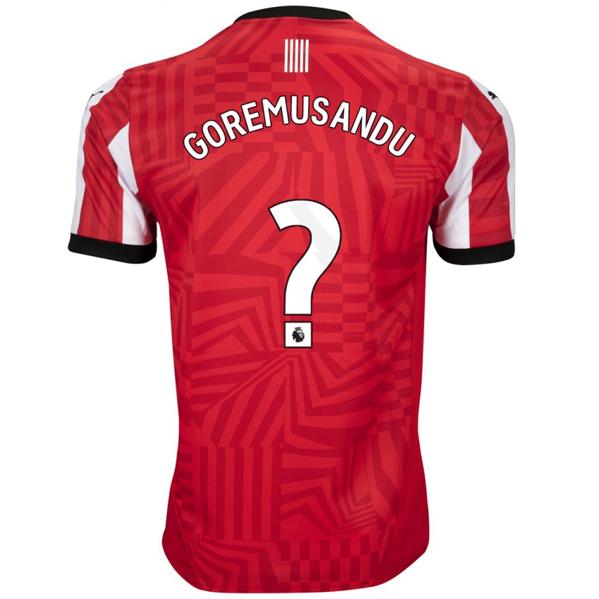 Kinderen Tino Goremusandu #0 Rood Wit Thuisshirt Thuistenue 2024/25 T-Shirt