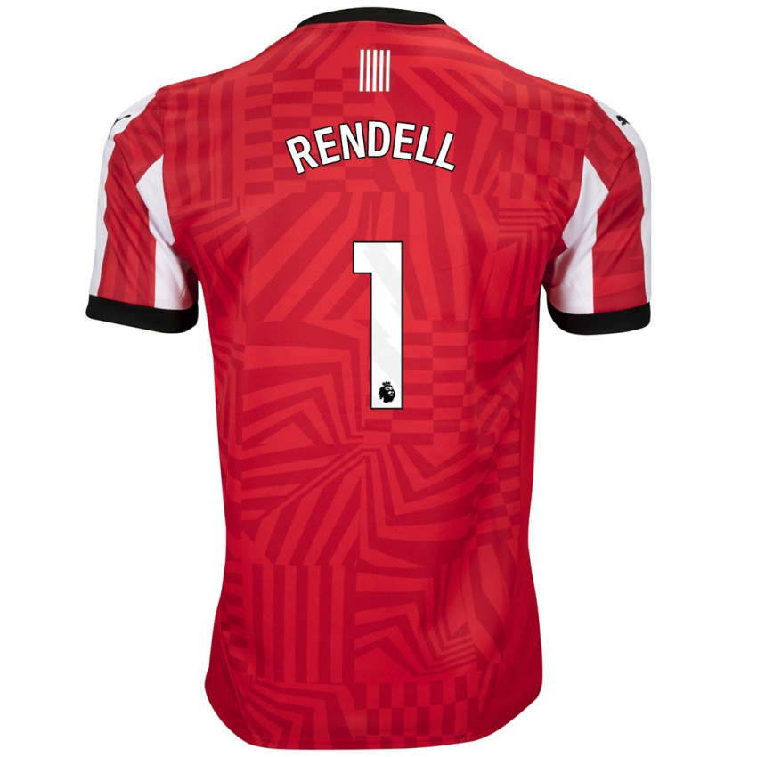 Kinderen Kayla Rendell #1 Rood Wit Thuisshirt Thuistenue 2024/25 T-Shirt