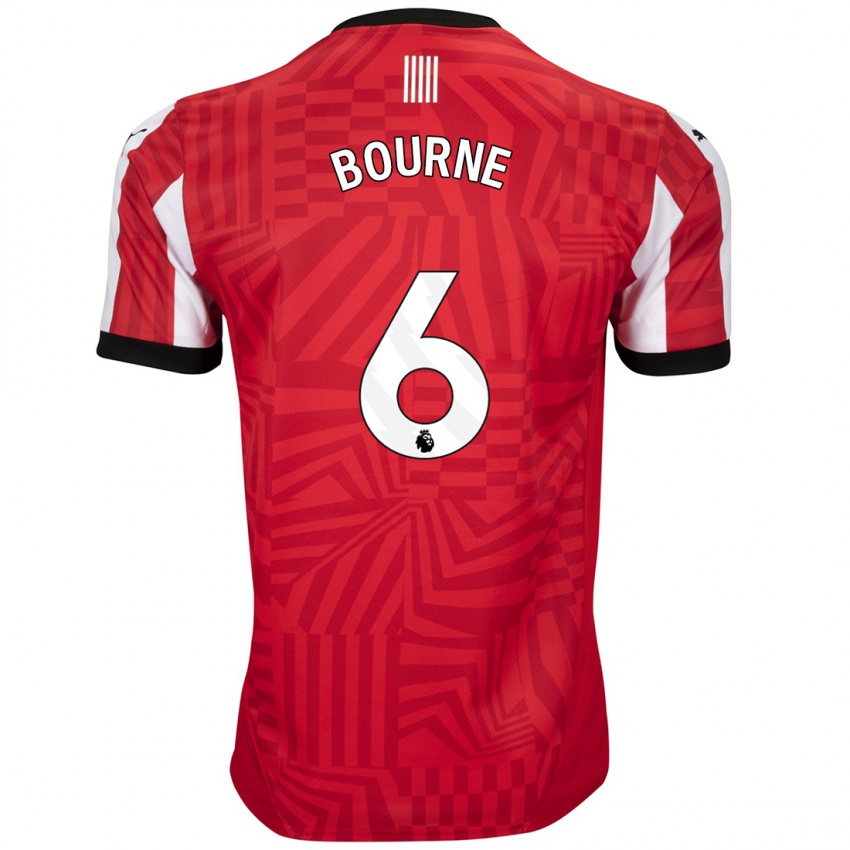 Kinderen Tara Bourne #6 Rood Wit Thuisshirt Thuistenue 2024/25 T-Shirt