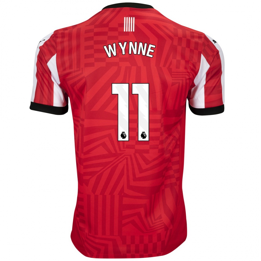 Kinderen Megan Wynne #11 Rood Wit Thuisshirt Thuistenue 2024/25 T-Shirt