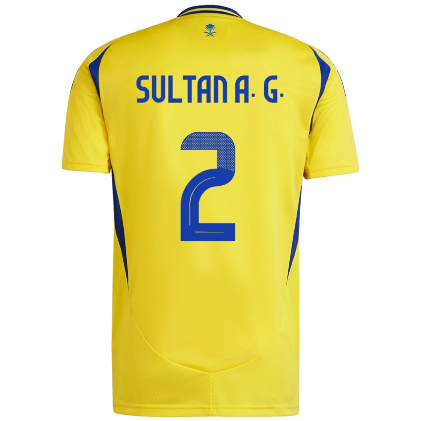 Kinderen Sultan Al-Ghannam #2 Geel Blauw Thuisshirt Thuistenue 2024/25 T-Shirt