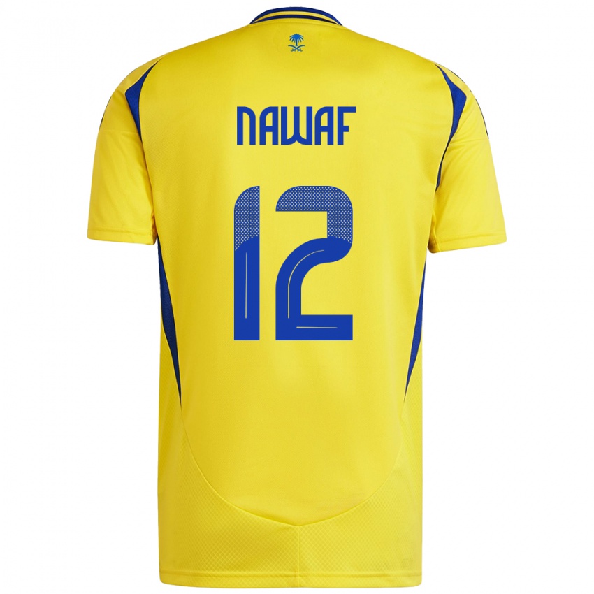 Kinderen Nawaf Al-Boushal #12 Geel Blauw Thuisshirt Thuistenue 2024/25 T-Shirt