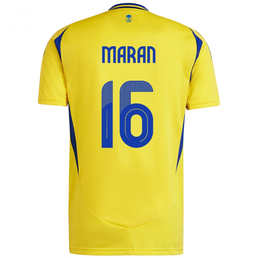 Kinderen Mohammed Maran #16 Geel Blauw Thuisshirt Thuistenue 2024/25 T-Shirt