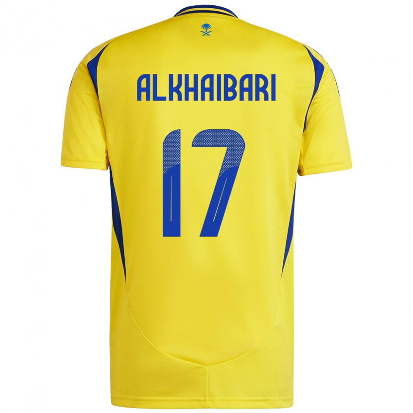 Kinderen Abdullah Al-Khaibari #17 Geel Blauw Thuisshirt Thuistenue 2024/25 T-Shirt