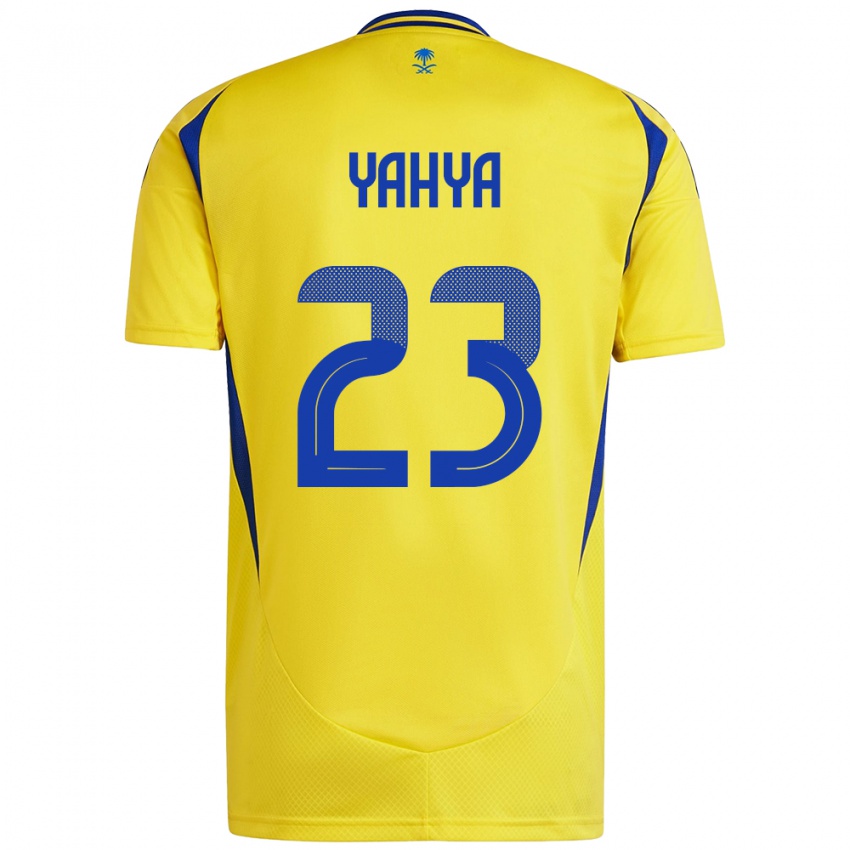 Kinderen Ayman Yahya #23 Geel Blauw Thuisshirt Thuistenue 2024/25 T-Shirt