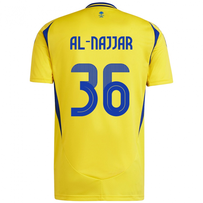 Kinderen Raghed Al-Najjar #36 Geel Blauw Thuisshirt Thuistenue 2024/25 T-Shirt