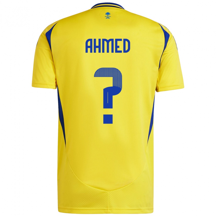 Kinderen Al Anood Ahmed #0 Geel Blauw Thuisshirt Thuistenue 2024/25 T-Shirt