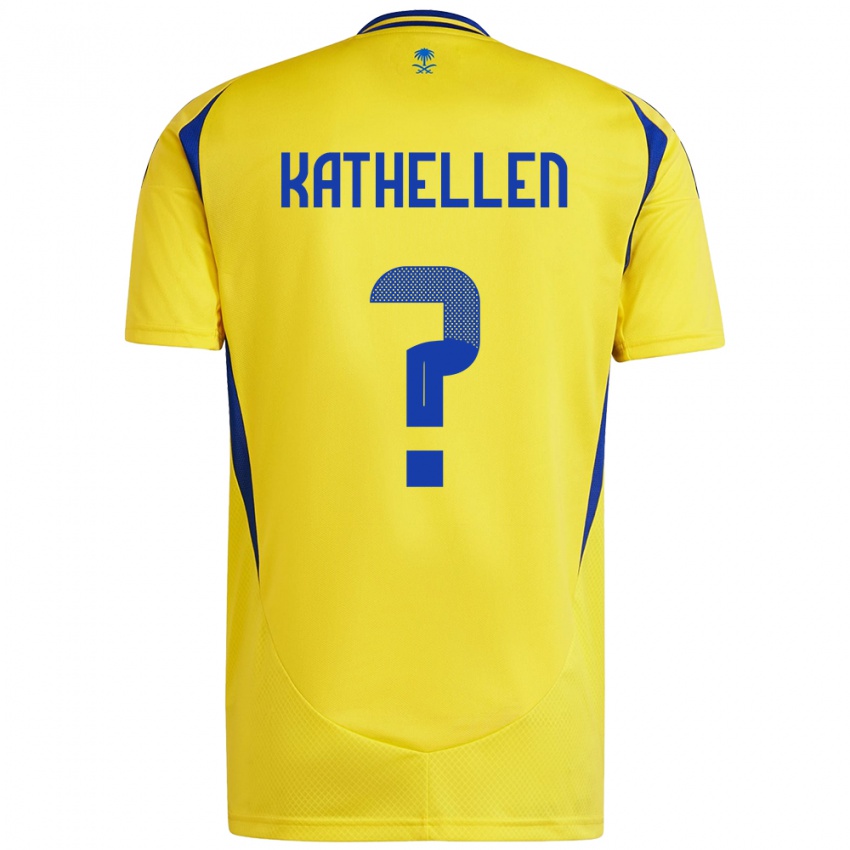 Kinderen Kathellen #0 Geel Blauw Thuisshirt Thuistenue 2024/25 T-Shirt