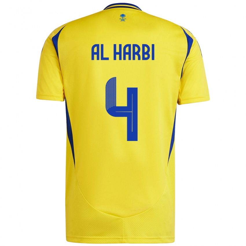 Kinderen Fay Al-Harbi #4 Geel Blauw Thuisshirt Thuistenue 2024/25 T-Shirt