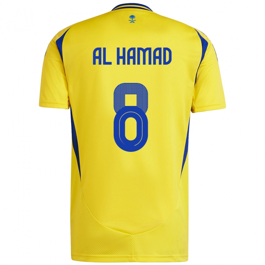 Kinderen Sara Al-Hamad #8 Geel Blauw Thuisshirt Thuistenue 2024/25 T-Shirt