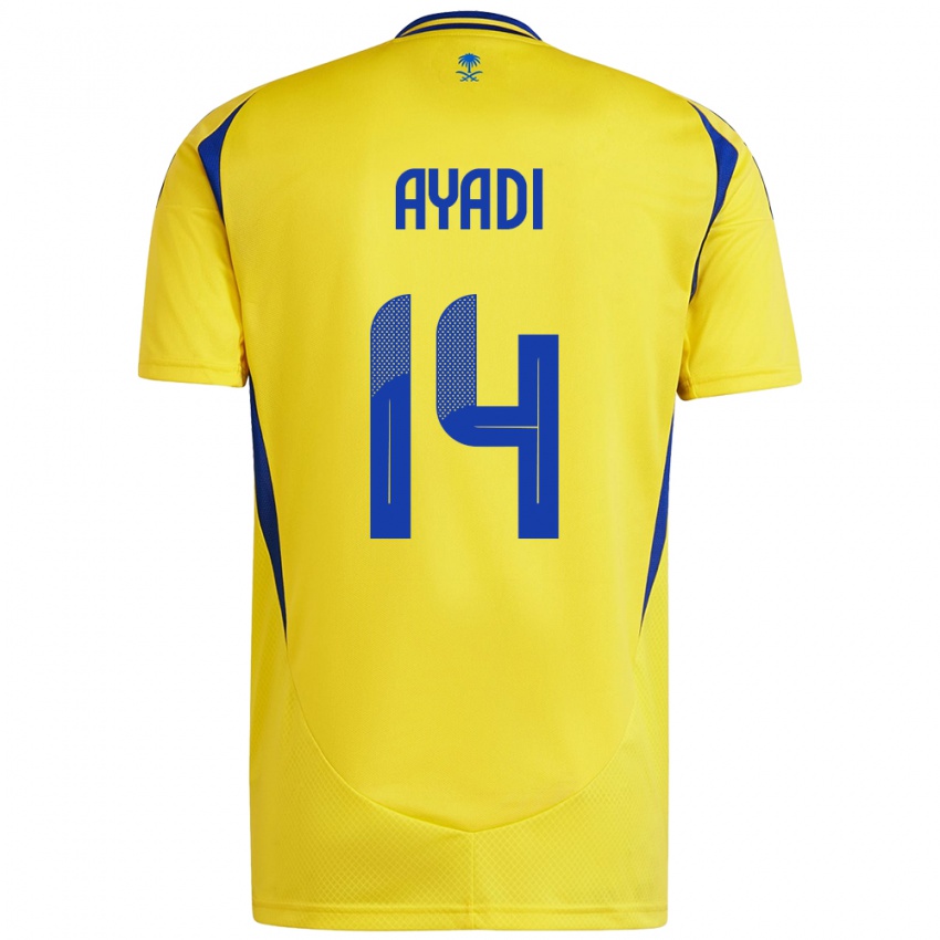 Kinderen Ghada Ayadi #14 Geel Blauw Thuisshirt Thuistenue 2024/25 T-Shirt