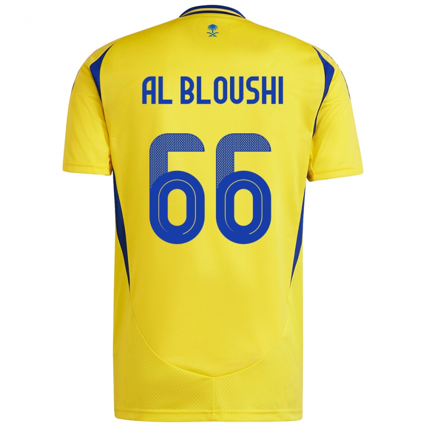 Kinderen Reem Al-Bloushi #66 Geel Blauw Thuisshirt Thuistenue 2024/25 T-Shirt