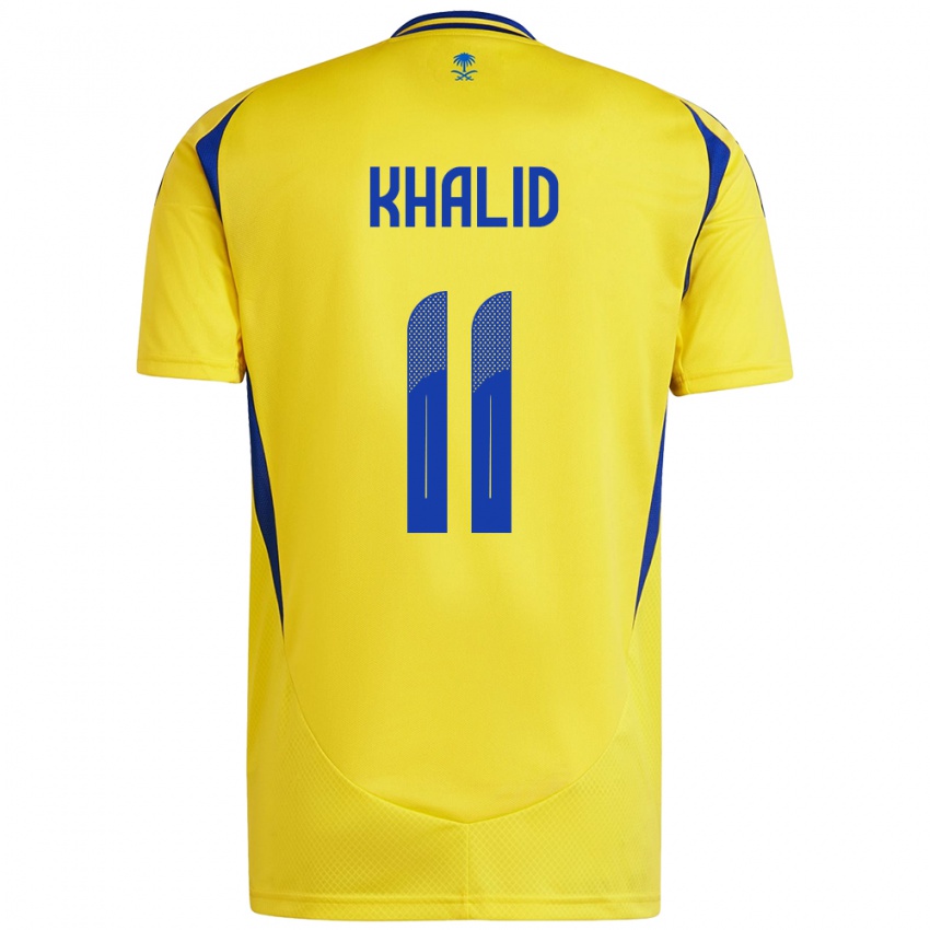 Kinderen Khalid Al-Ghannam #11 Geel Blauw Thuisshirt Thuistenue 2024/25 T-Shirt