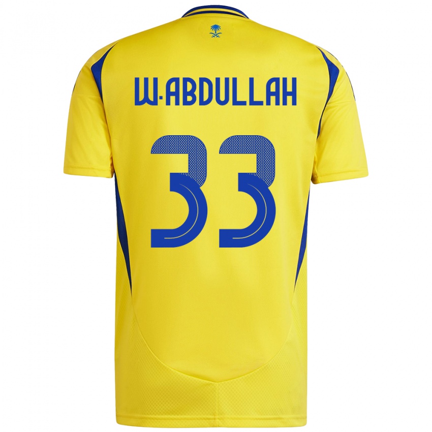 Kinderen Waleed Abdullah #33 Geel Blauw Thuisshirt Thuistenue 2024/25 T-Shirt