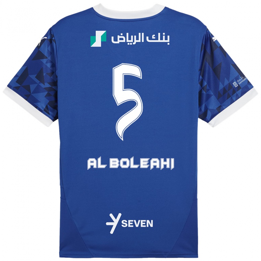 Kinderen Ali Al-Boleahi #5 Donkerblauw Wit Thuisshirt Thuistenue 2024/25 T-Shirt