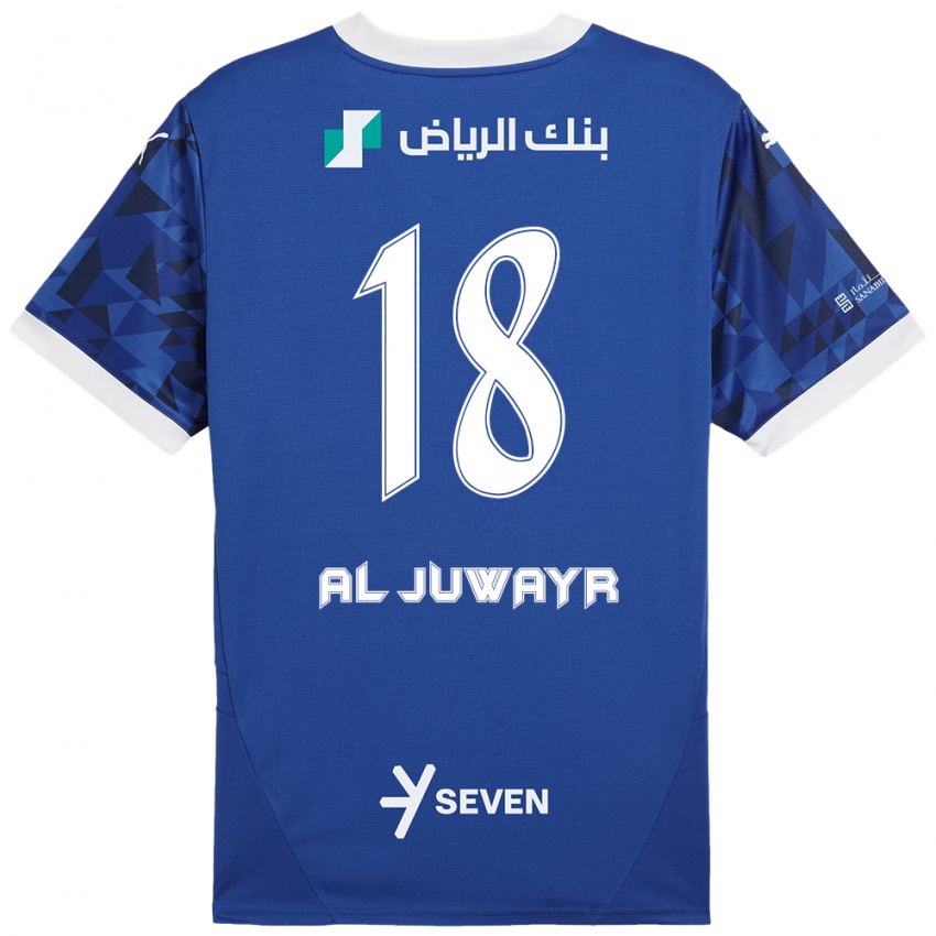 Kinderen Musab Al-Juwayr #18 Donkerblauw Wit Thuisshirt Thuistenue 2024/25 T-Shirt