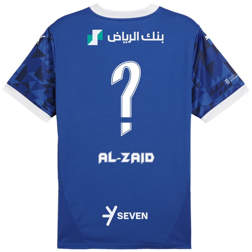 Kinderen Suhayb Al-Zaid #0 Donkerblauw Wit Thuisshirt Thuistenue 2024/25 T-Shirt