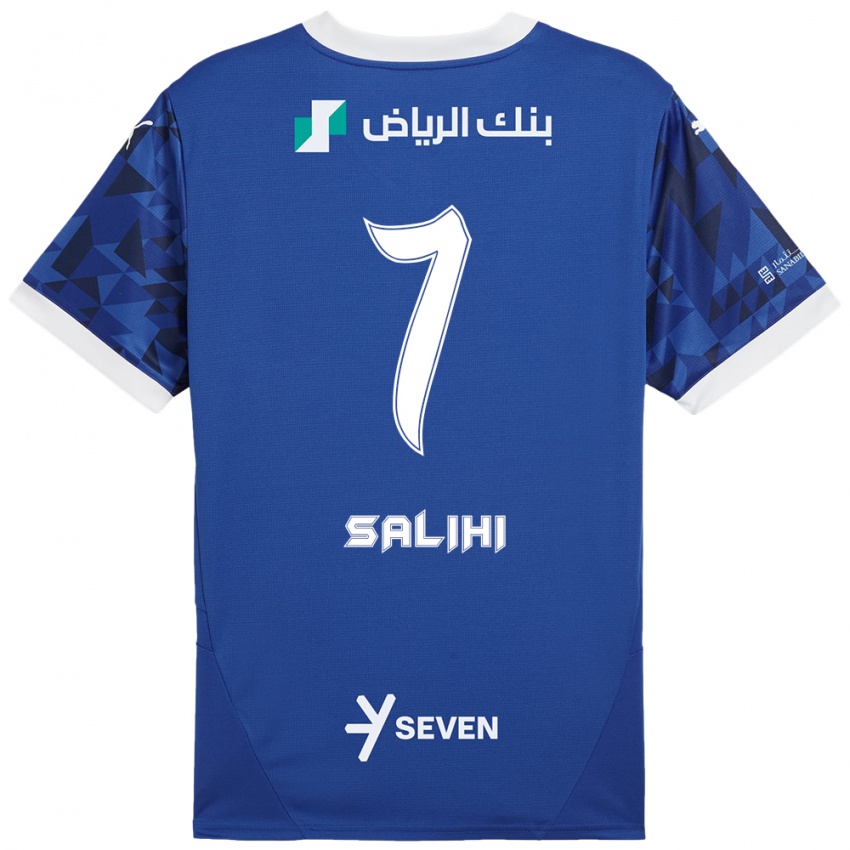 Kinderen Shokhan Salihi #7 Donkerblauw Wit Thuisshirt Thuistenue 2024/25 T-Shirt