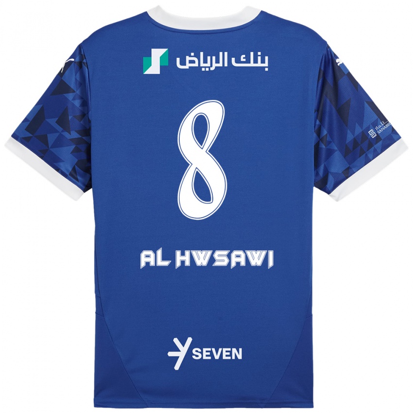 Kinderen Al Bandari Al-Hwsawi #8 Donkerblauw Wit Thuisshirt Thuistenue 2024/25 T-Shirt