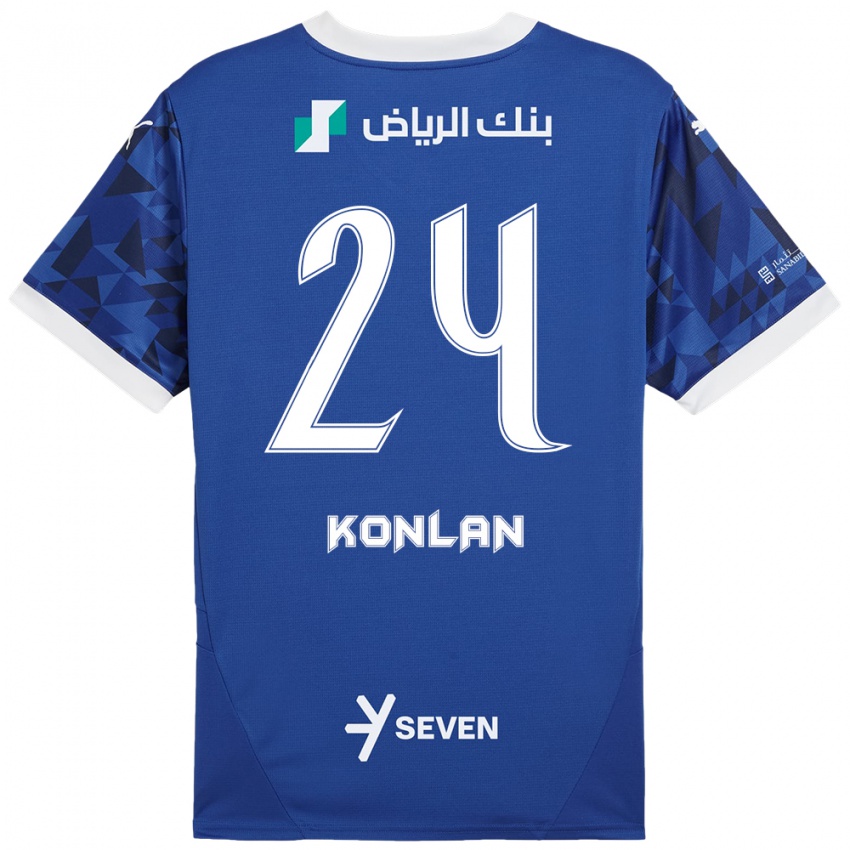 Kinderen Cynthia Konlan #24 Donkerblauw Wit Thuisshirt Thuistenue 2024/25 T-Shirt