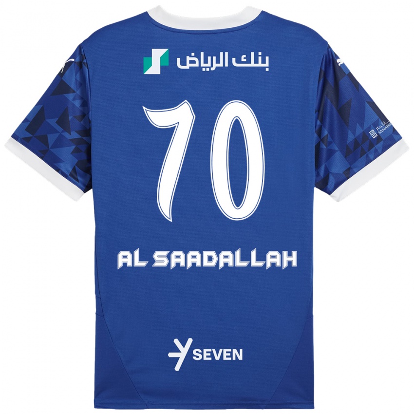 Kinderen Hessa Al-Saadallah #70 Donkerblauw Wit Thuisshirt Thuistenue 2024/25 T-Shirt