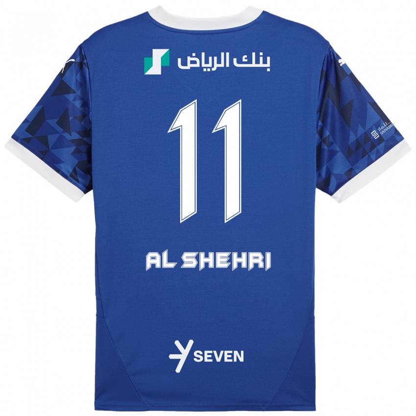 Kinderen Saleh Al-Shehri #11 Donkerblauw Wit Thuisshirt Thuistenue 2024/25 T-Shirt