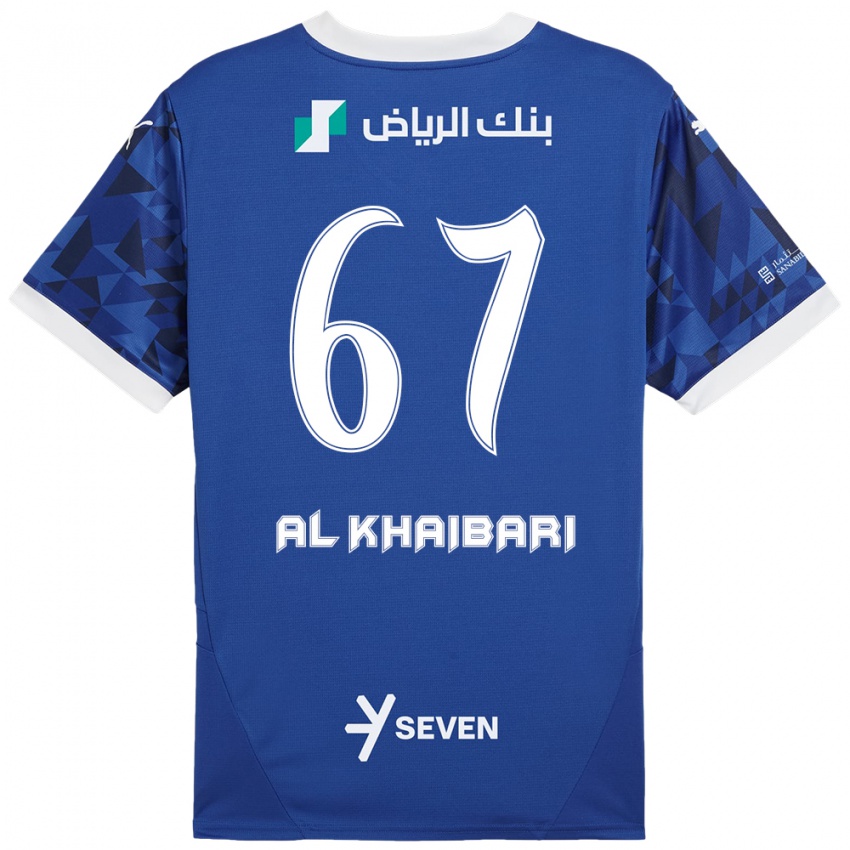 Kinderen Mohammed Al-Khaibari #67 Donkerblauw Wit Thuisshirt Thuistenue 2024/25 T-Shirt