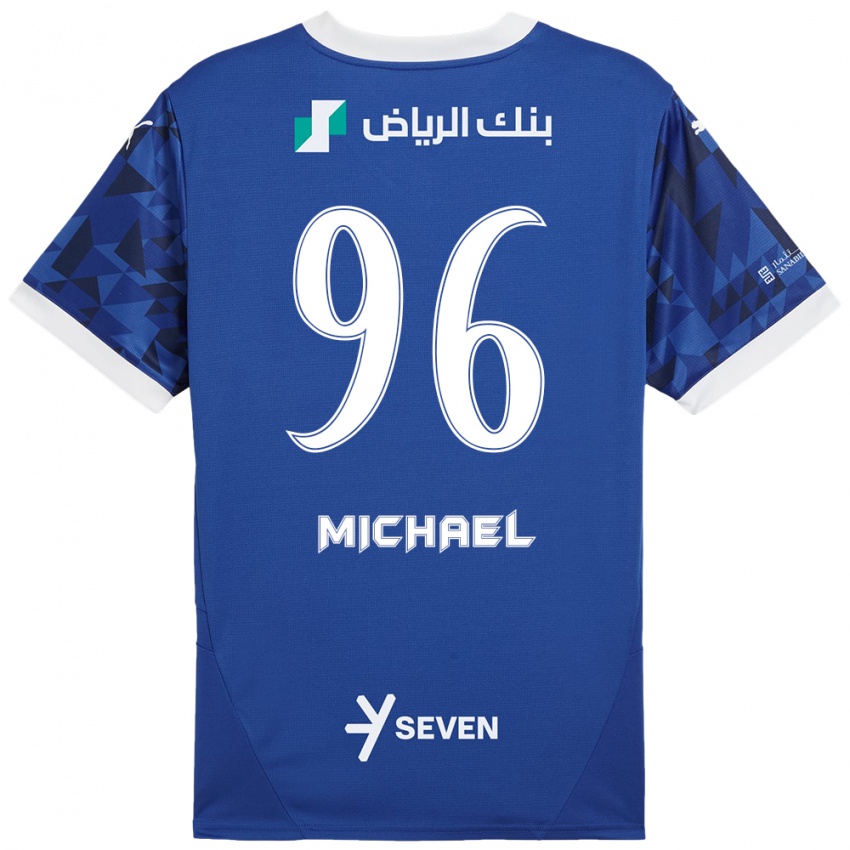 Kinderen Michael #96 Donkerblauw Wit Thuisshirt Thuistenue 2024/25 T-Shirt