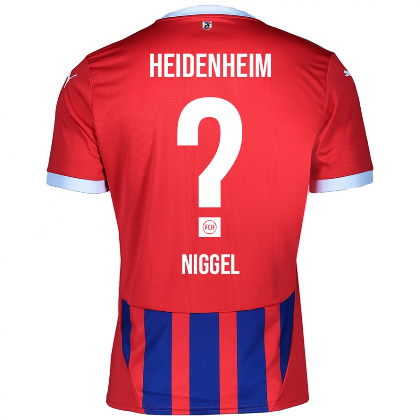 Kinderen Henrik Niggel #0 Rood Blauw Thuisshirt Thuistenue 2024/25 T-Shirt