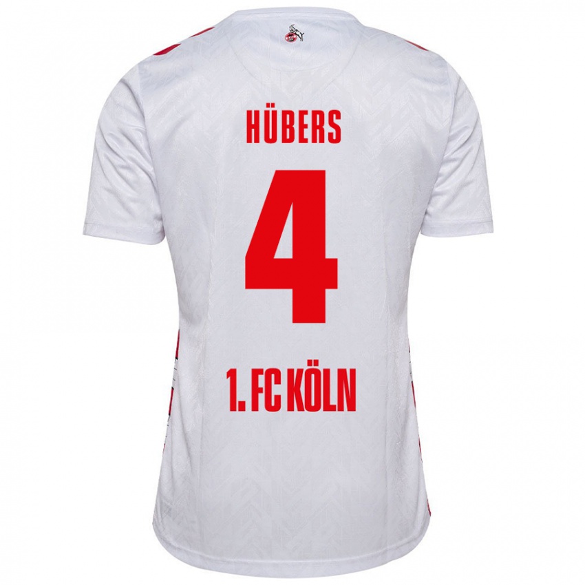 Kinderen Timo Hübers #4 Wit Rood Thuisshirt Thuistenue 2024/25 T-Shirt