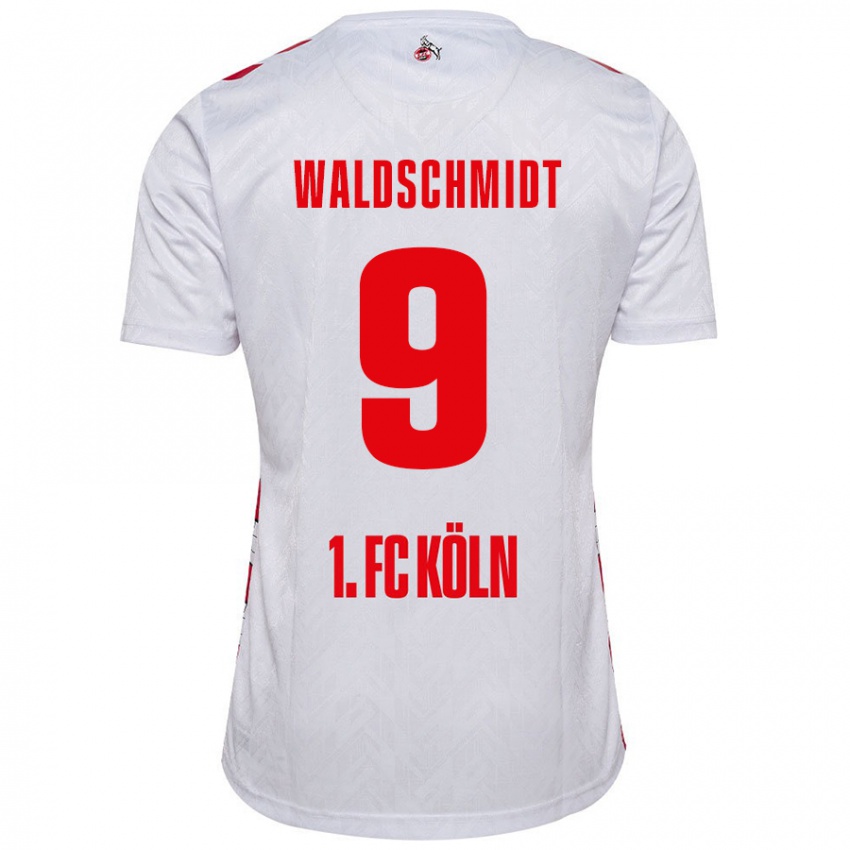 Kinderen Luca Waldschmidt #9 Wit Rood Thuisshirt Thuistenue 2024/25 T-Shirt