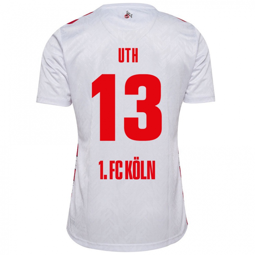 Kinderen Mark Uth #13 Wit Rood Thuisshirt Thuistenue 2024/25 T-Shirt