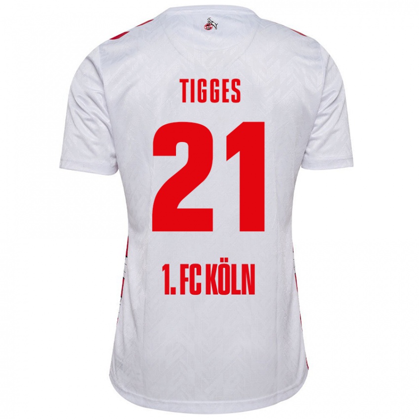 Kinderen Steffen Tigges #21 Wit Rood Thuisshirt Thuistenue 2024/25 T-Shirt