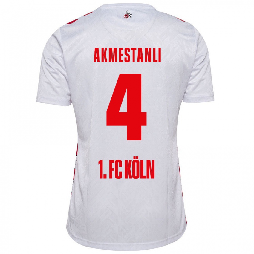 Kinderen Teoman Akmestanli #4 Wit Rood Thuisshirt Thuistenue 2024/25 T-Shirt