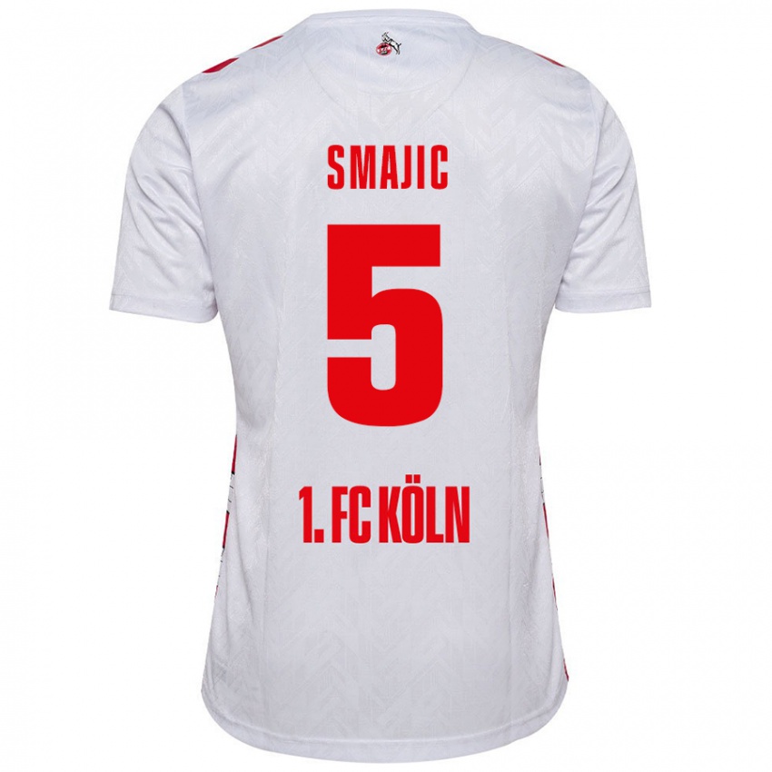 Kinderen Rijad Smajic #5 Wit Rood Thuisshirt Thuistenue 2024/25 T-Shirt