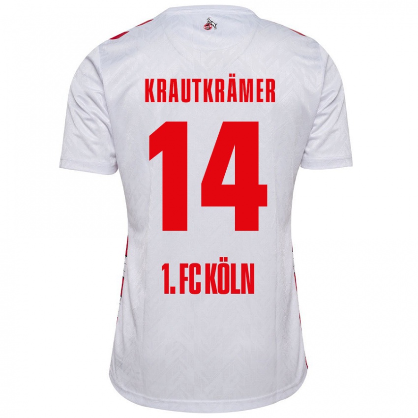 Kinderen Jakob Krautkrämer #14 Wit Rood Thuisshirt Thuistenue 2024/25 T-Shirt