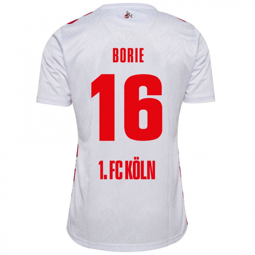 Kinderen Etienne Borie #16 Wit Rood Thuisshirt Thuistenue 2024/25 T-Shirt