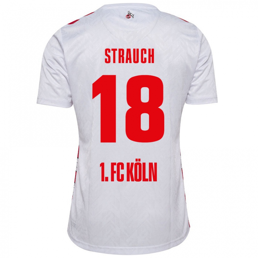 Kinderen Georg Strauch #18 Wit Rood Thuisshirt Thuistenue 2024/25 T-Shirt